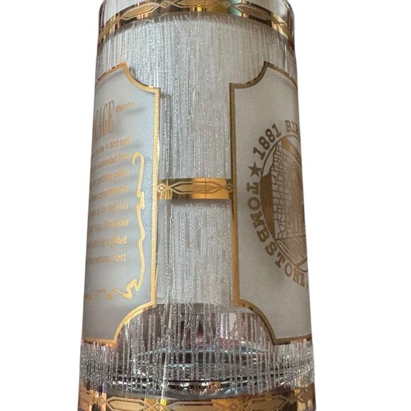 Bird Cage Theatre Tombstone Arizona Beer Mug Glass 22k Gold Trim Culver Tourist - Picture 7 of 8